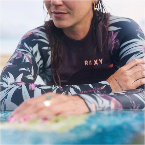 2026 Roxy Womens Swell Natural 3/2mm Chest Zip Wetsuit 26BW213508 - Black Multi
